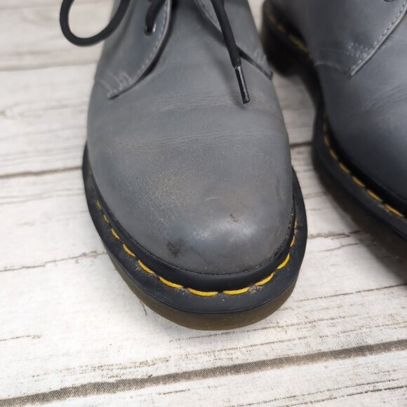 Dr Martens Light Grey Oxford Lace Up Shoes Men Size 9 Women Size 10 main image 4